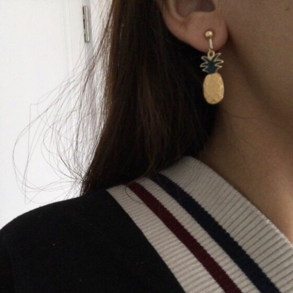 Pineapple Tropical Drop Earrings🍍 - Picture 2 of 2